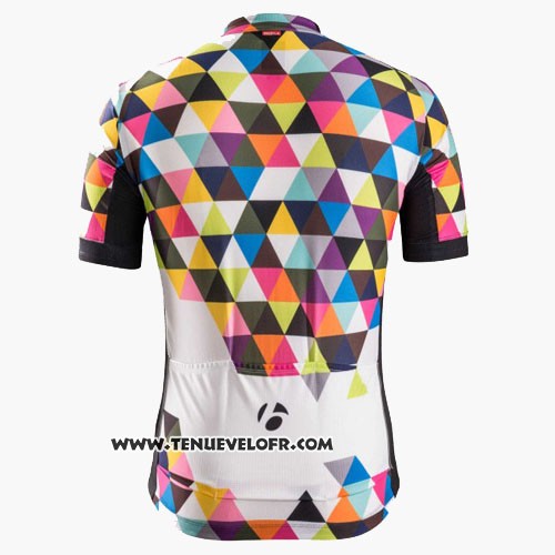 2016 Maillot Ciclismo Trek Bontrager Noir et Blanc Manches Courtes et Cuissard